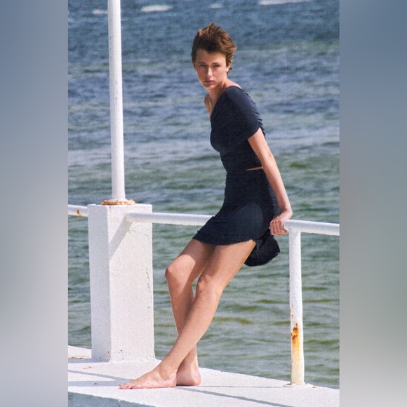 ZARA - ASYMMETRIC RUCHED TOP - LARGE - DUCK BLUE - Picture 5 of 8